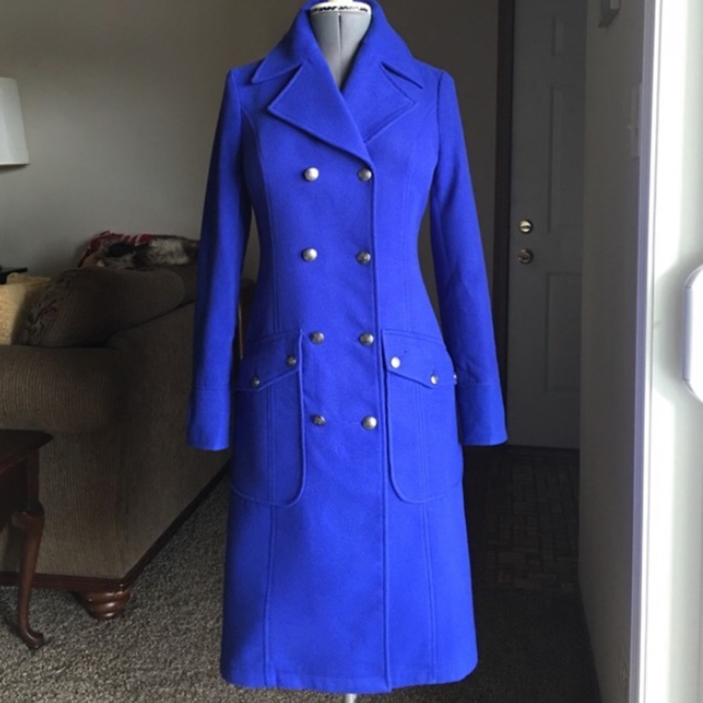 FREE PEOPLE Royal Blue Trench Coat